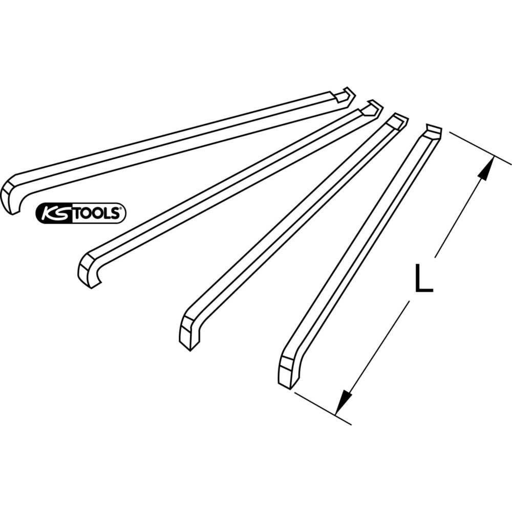 KS TOOLS Abzieherhaken-Satz für Kugellager-Abzieher, 4-tlg ISO 6208