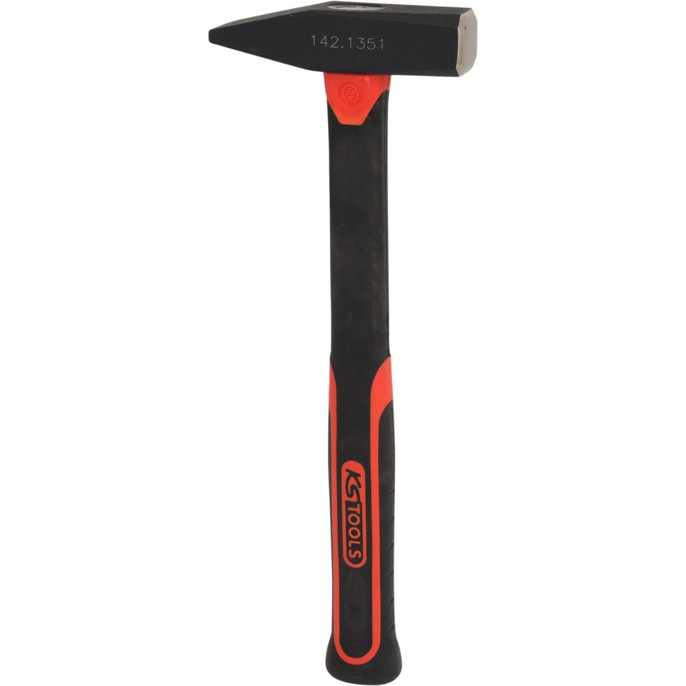 KS TOOLS Schlosserhammer mit Fiberglasstiel, 500g