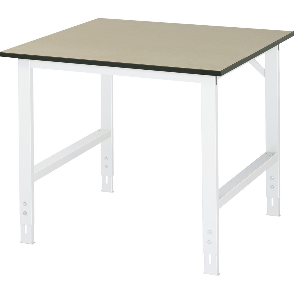 RAU Höhenverstellbarer Werktisch Serie TOM, HxBxT 760-1.080 x 1.000 x 1.000 mm, MDF Arbeitsplatte