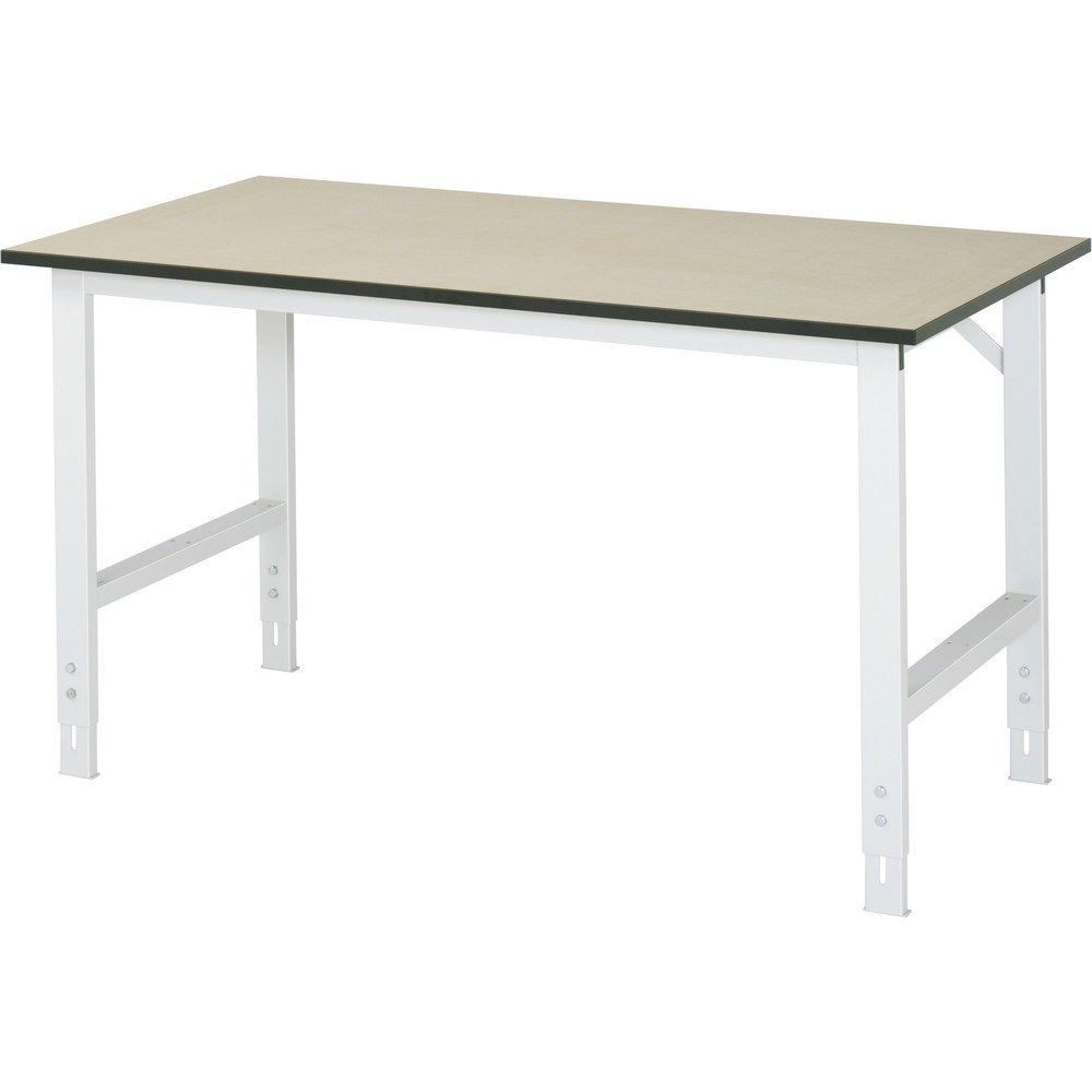 RAU Höhenverstellbarer Werktisch Serie TOM, HxBxT 760-1.080 x 1.500 x 800 mm, MDF Arbeitsplatte