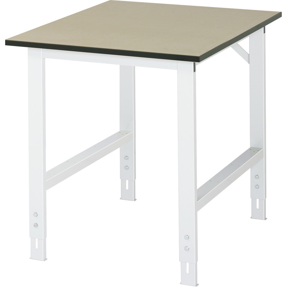 RAU Höhenverstellbarer Werktisch Serie TOM, HxBxT 760-1.080 x 750 x 1.000 mm, MDF Arbeitsplatte