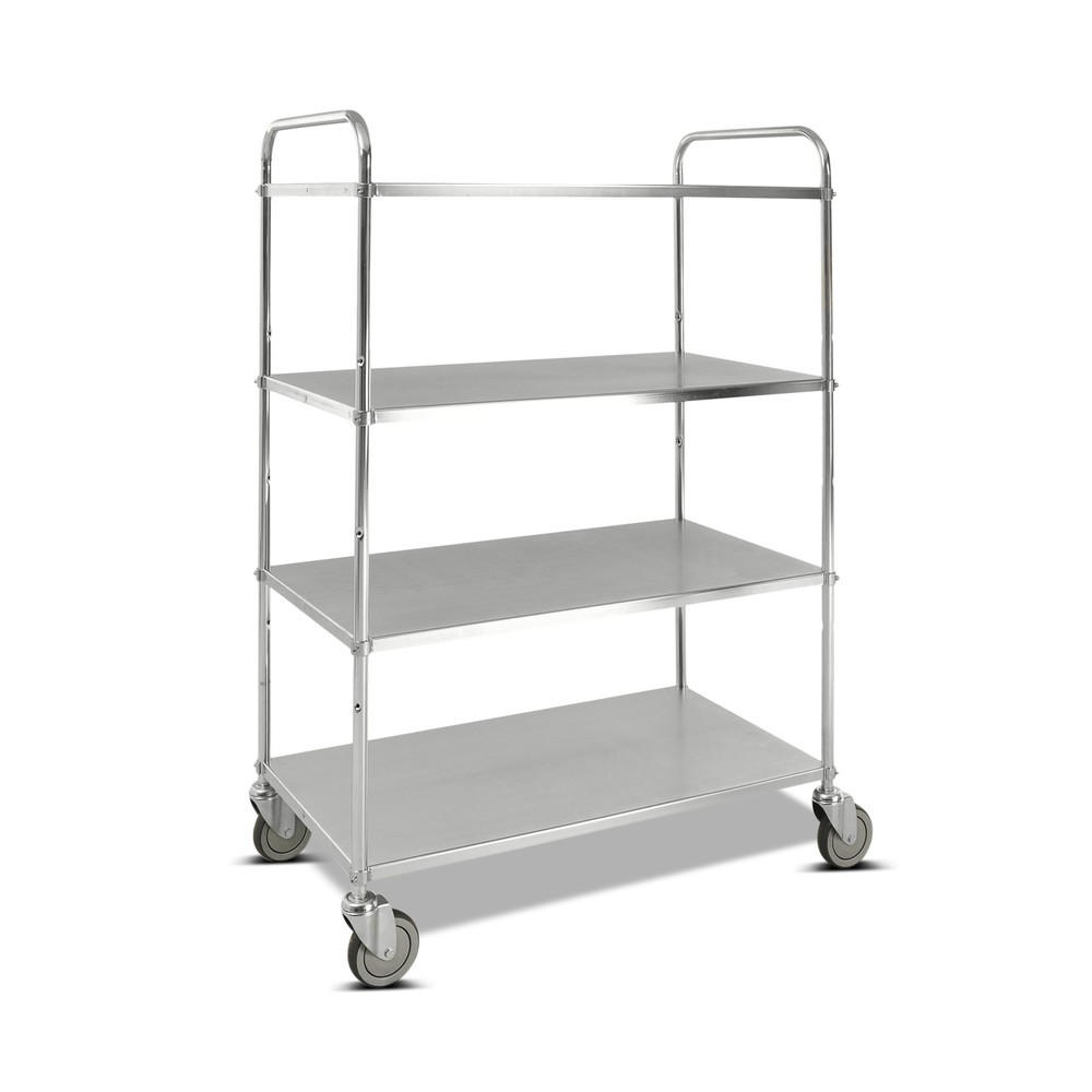 Regalwagen, komplett verzinkt, offen, 4 Etagen à 900 x 540 mm
