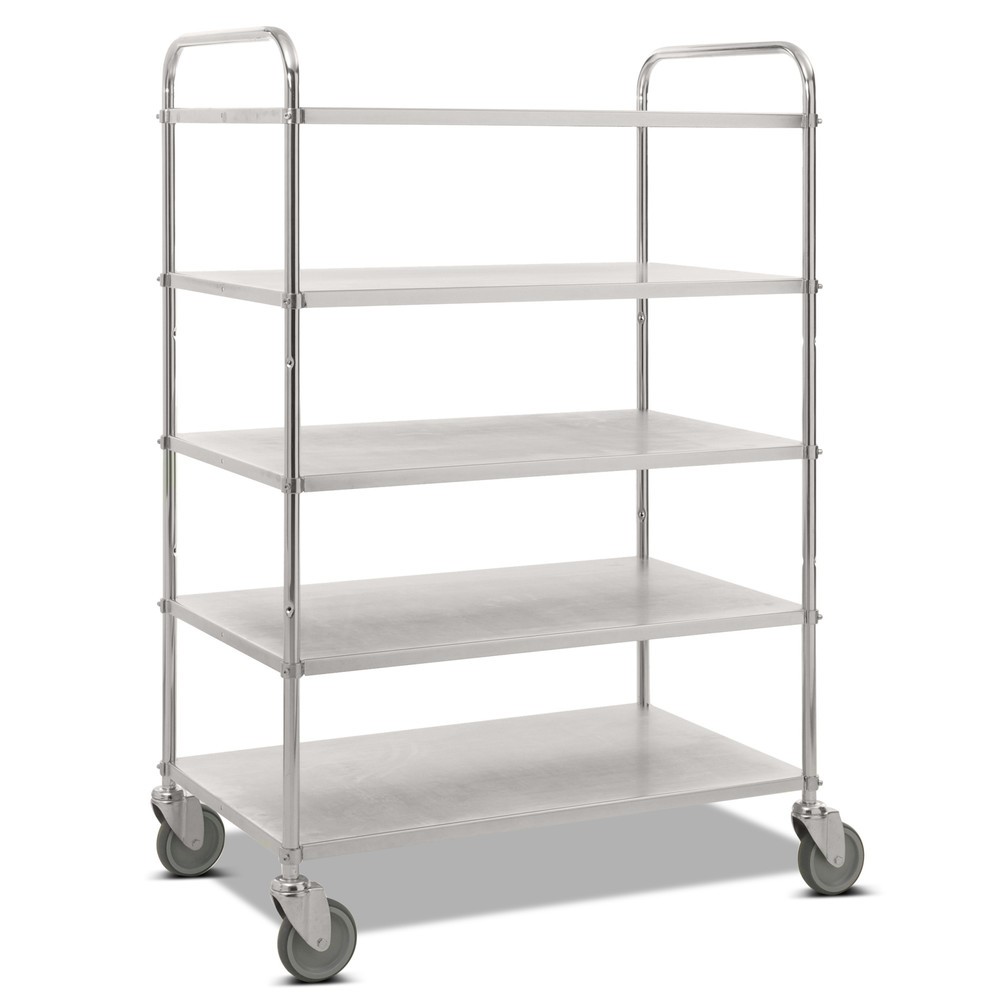 Regalwagen, komplett verzinkt, offen, 5 Etagen à 900 x 540 mm