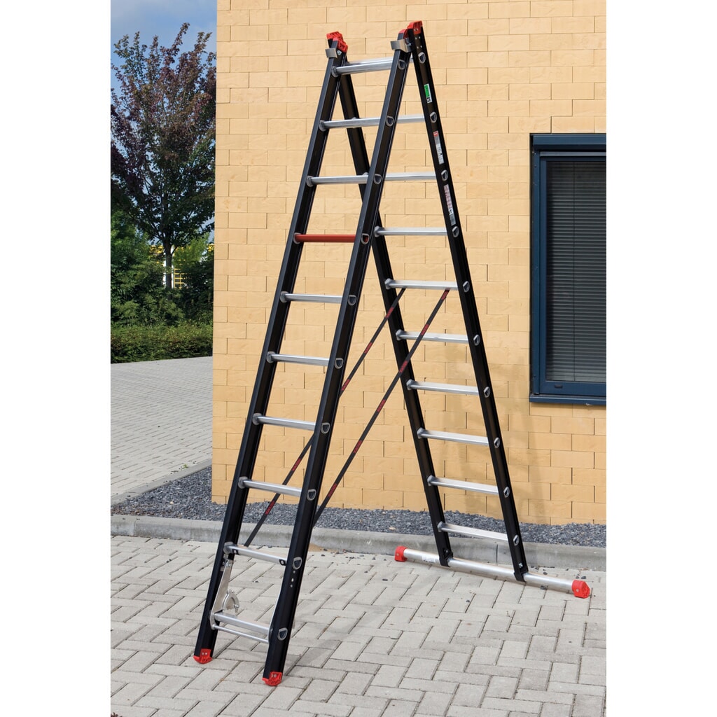 3-teilige Reformleiter Mounter (coating), 2 x 8 Stufen Produktabbildung: 3-teilige Reformleiter Mounter (coating), 2 x 8 Stufen