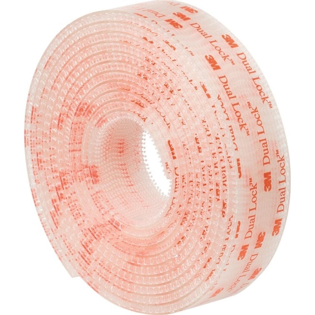 Produktabbildung: 3M™ Druckverschluss Dual Lock SJ356B, Länge 2,5 m Breite 25 mm, transluzent, Blister