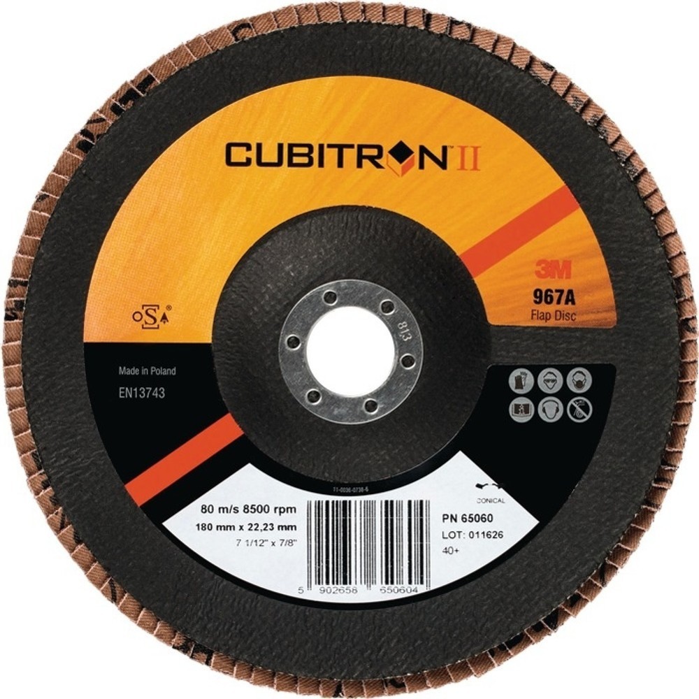 Produktabbildung: 3M™ Fächerscheibe Cubitron™ II 967A D.125mm K.80 fl.INOX CO