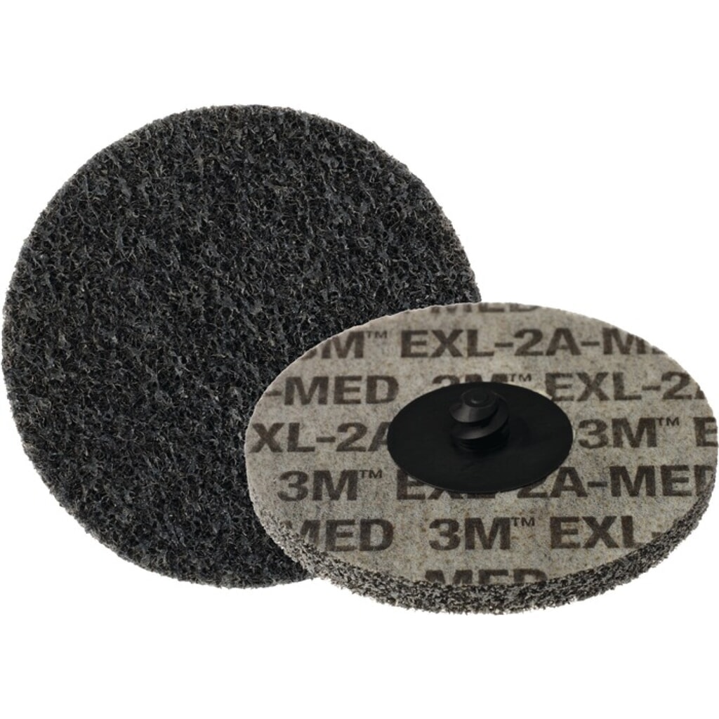 3M™ Vlieskompaktscheibe Scotch Brite™ XL-DR D.50,8mm fine grau 22100min-¹ Produktabbildung: 3M™ Vlieskompaktscheibe Scotch Brite™ XL-DR D.50,8mm fine grau 22100min-¹