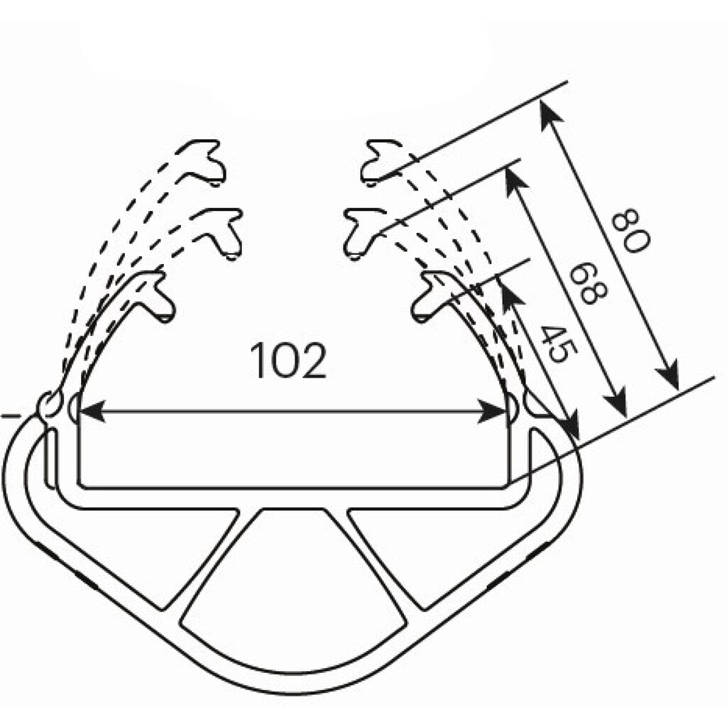 Produktabbildung Nr. 4: A-SAFE Anfahrschutz für Regale RackGuard (S) LL aus MEMAPLEX®, Innenmaß HxBxT 600 x 102 x 80 mm