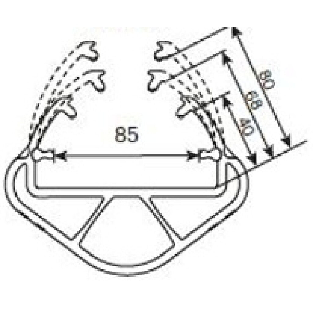 A-SAFE Anfahrschutz für Regale RackGuard (S) SLR aus MEMAPLEX®, Innenmaß HxBxT 600 x 85 x 40 mm Produktabbildung Nr. 4: A-SAFE Anfahrschutz für Regale RackGuard (S) SLR aus MEMAPLEX®, Innenmaß HxBxT 600 x 85 x 40 mm