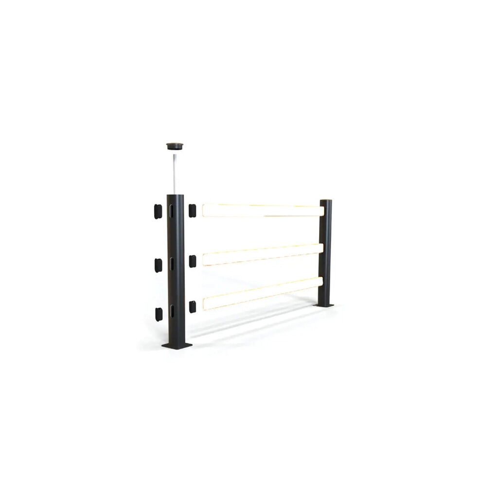 A-SAFE Mittelpfosten für Rammschutzgeländer eFlex aus MEMAPLEX®, Innen- und Außenbereich, HxB , HxT 1.181 x 180 mm Produktabbildung: A-SAFE Mittelpfosten für Rammschutzgeländer eFlex aus MEMAPLEX®, Innen- und Außenbereich, HxB , HxT 1.181 x 180 mm