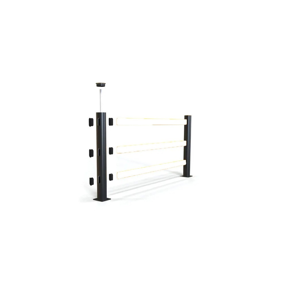 Product image: A-SAFE eFlex pedestrian barrier made from MEMAPLEX®, centre post