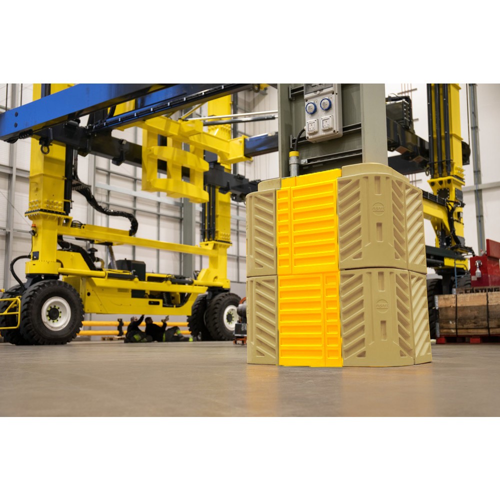 N° de l'image du produit 3 : A-SAFE Entretoises en MEMAPLEX® pour la protection contre les chocs pour colonnes FlexiShield, jaune, largeur 100 mm