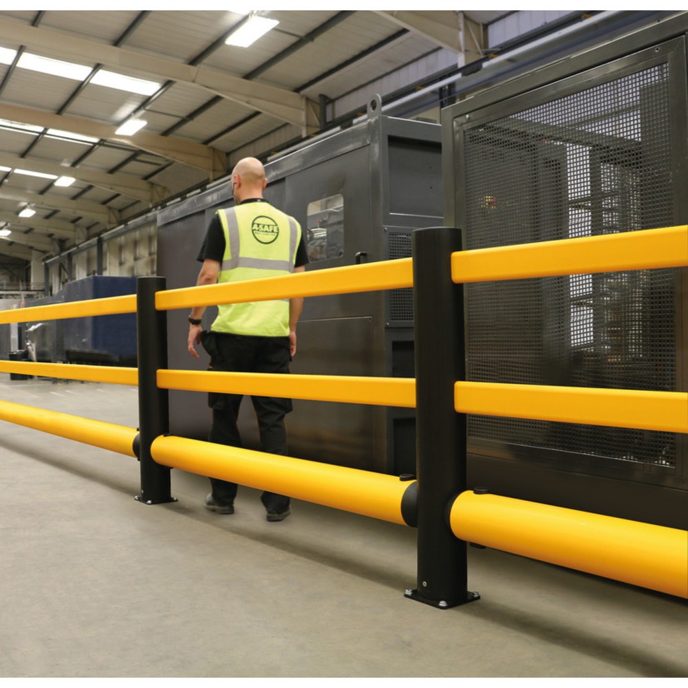 Produktabbildung Nr. 3: A-SAFE Endpfosten für Rammschutzgeländer eFlex+ aus MEMAPLEX®, Innen- und Außenbereich, HxB , HxT 456 x 180 mm