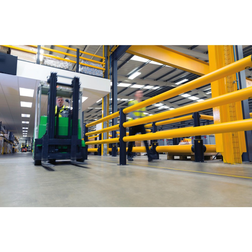 N° de l'image du produit 3 : A-SAFE Poteau d'extrémité pour rambarde de protection contre les chocs iFlex utilisée comme séparation de voies piétonnes en MEMAPLEX®, pour l’intérieur et l’extérieur, Hxl