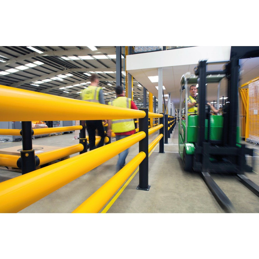 N° de l'image du produit 4 : A-SAFE Poteau d'extrémité pour rambarde de protection contre les chocs iFlex utilisée comme séparation de voies piétonnes en MEMAPLEX®, pour l’intérieur et l’extérieur, Hxl