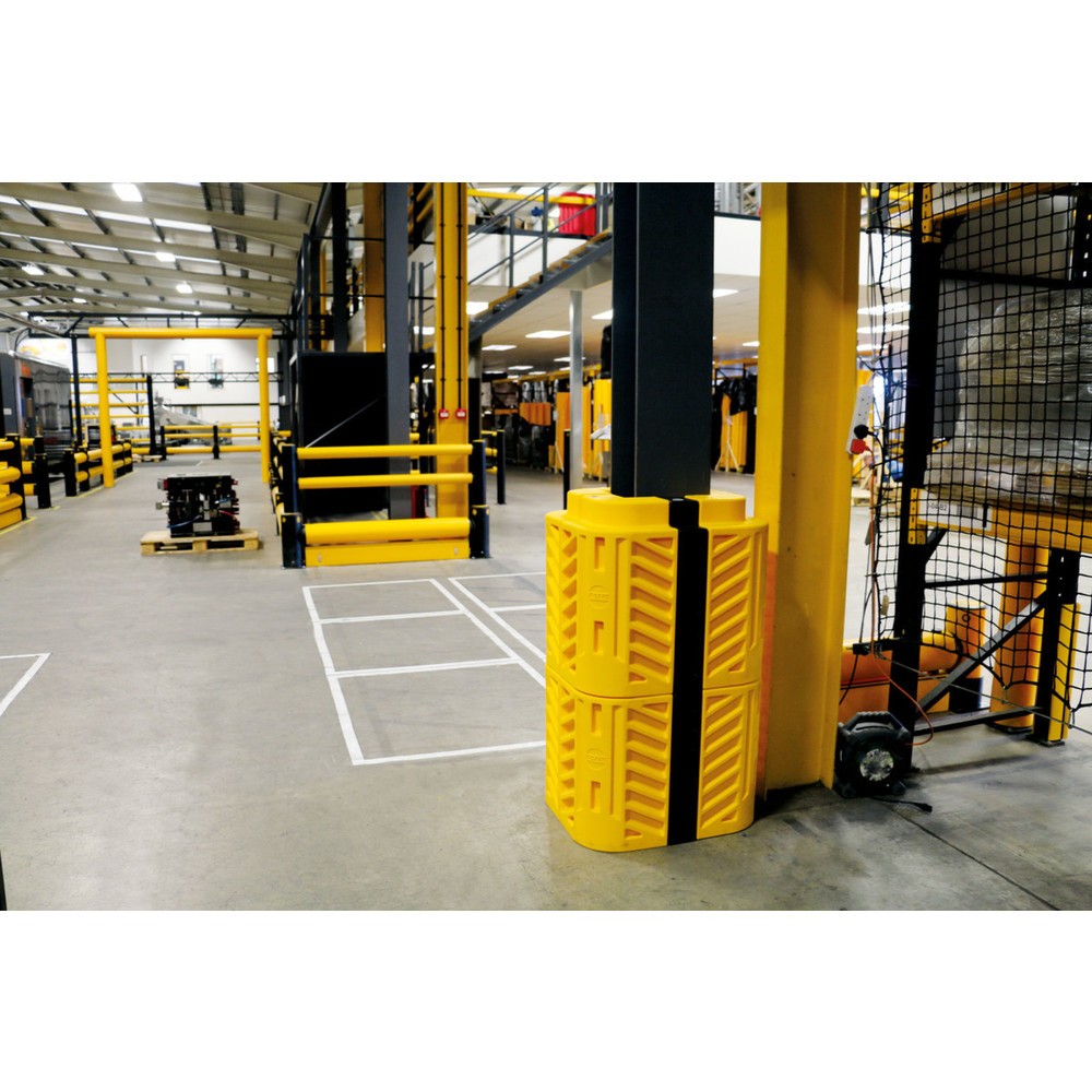 N° de l'image du produit 4 : A-SAFE Entretoises en MEMAPLEX® pour la protection contre les chocs pour colonnes FlexiShield, noir, largeur 100 mm