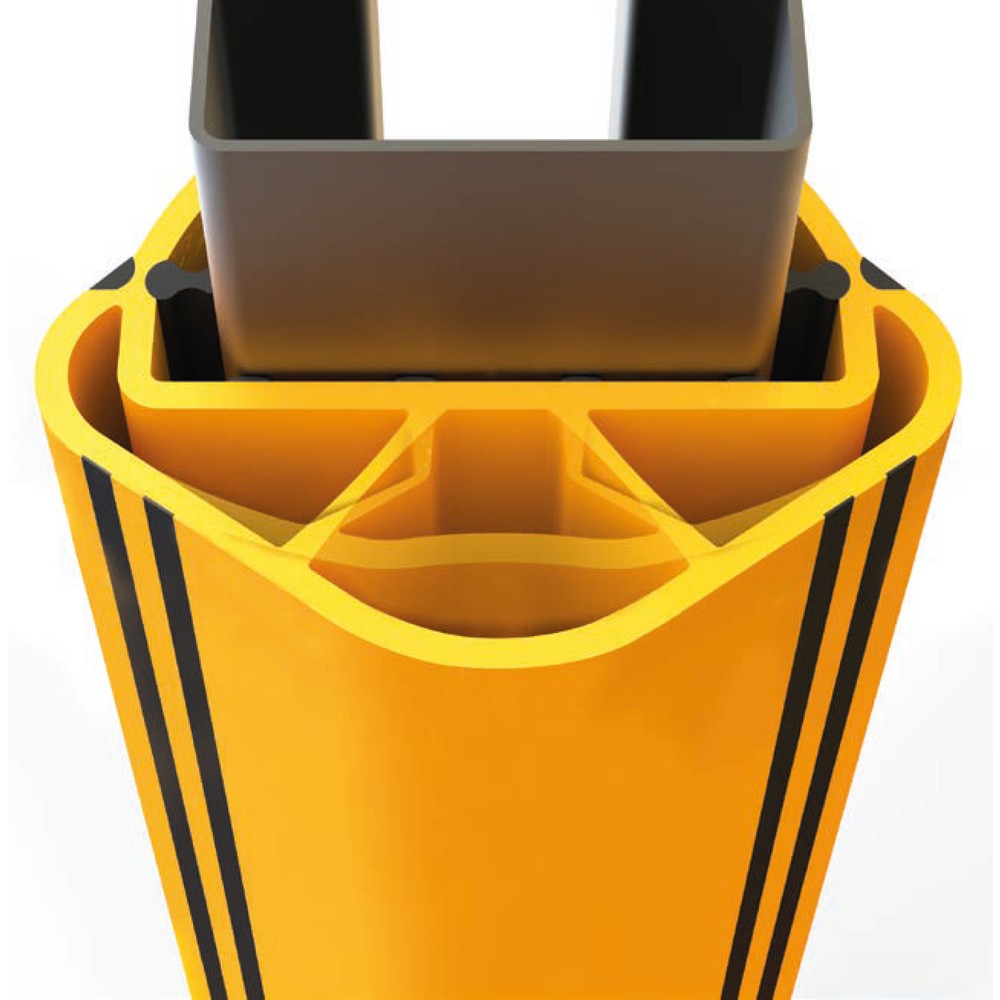 N° de l'image du produit 3 : Protection de rayonnage A-SAFE RackGuard en MEMAPLEX®, dimensions intérieures l x P 102 x 45 mm