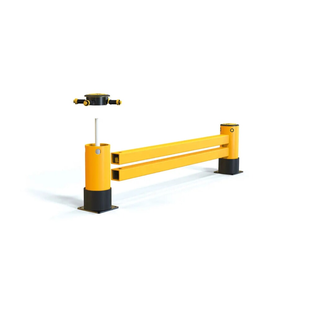 Product image no. 3: A-SAFE rack end barrier made from MEMAPLEX®, double - 1,100 mm length