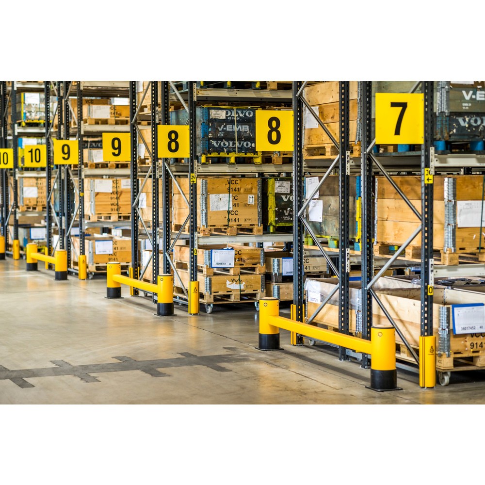Product image no. 5: A-SAFE rack end barrier made from MEMAPLEX®, single - 1,100 mm length