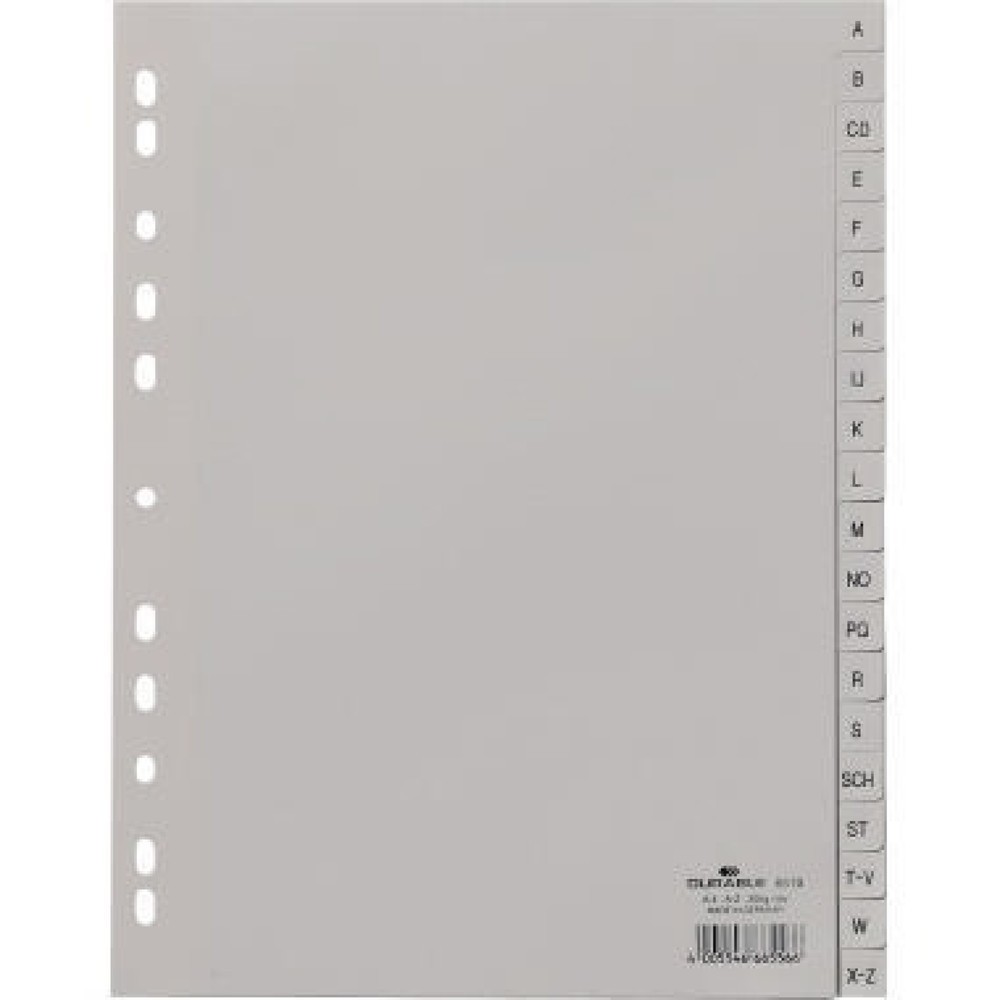 Produktabbildung: DURABLE Register 651010 DIN A4 volldeckend A-Z 20tlg. PP grau