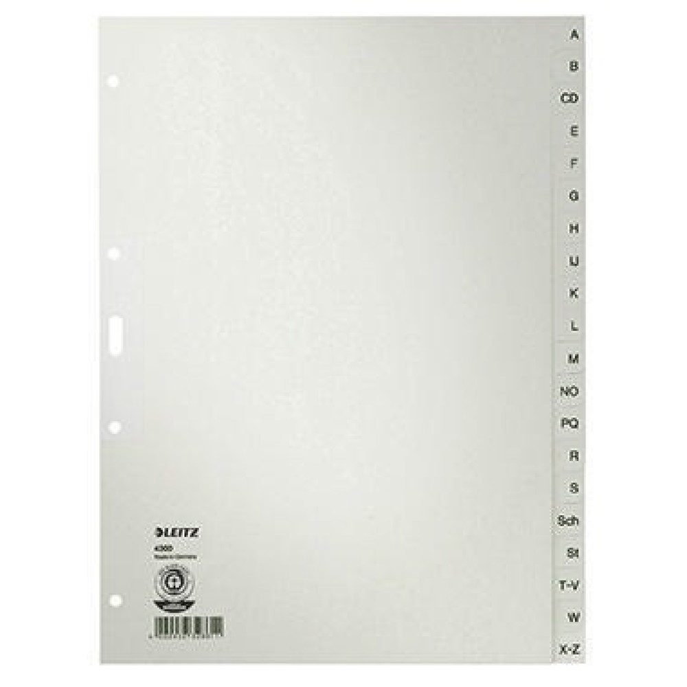 Produktabbildung: Leitz Register 43000085 A-Z DIN A4 20teilig Papier grau