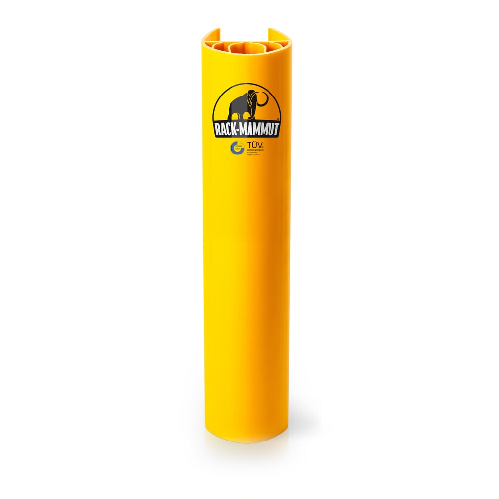 Produktabbildung: A.M.P.E.R.E. Anfahrschutz für Regale Rack Mammut®, aus Kunststoff, verkehrsgelb, Modell S, Innenmaß HxB 600 x 70-89 mm