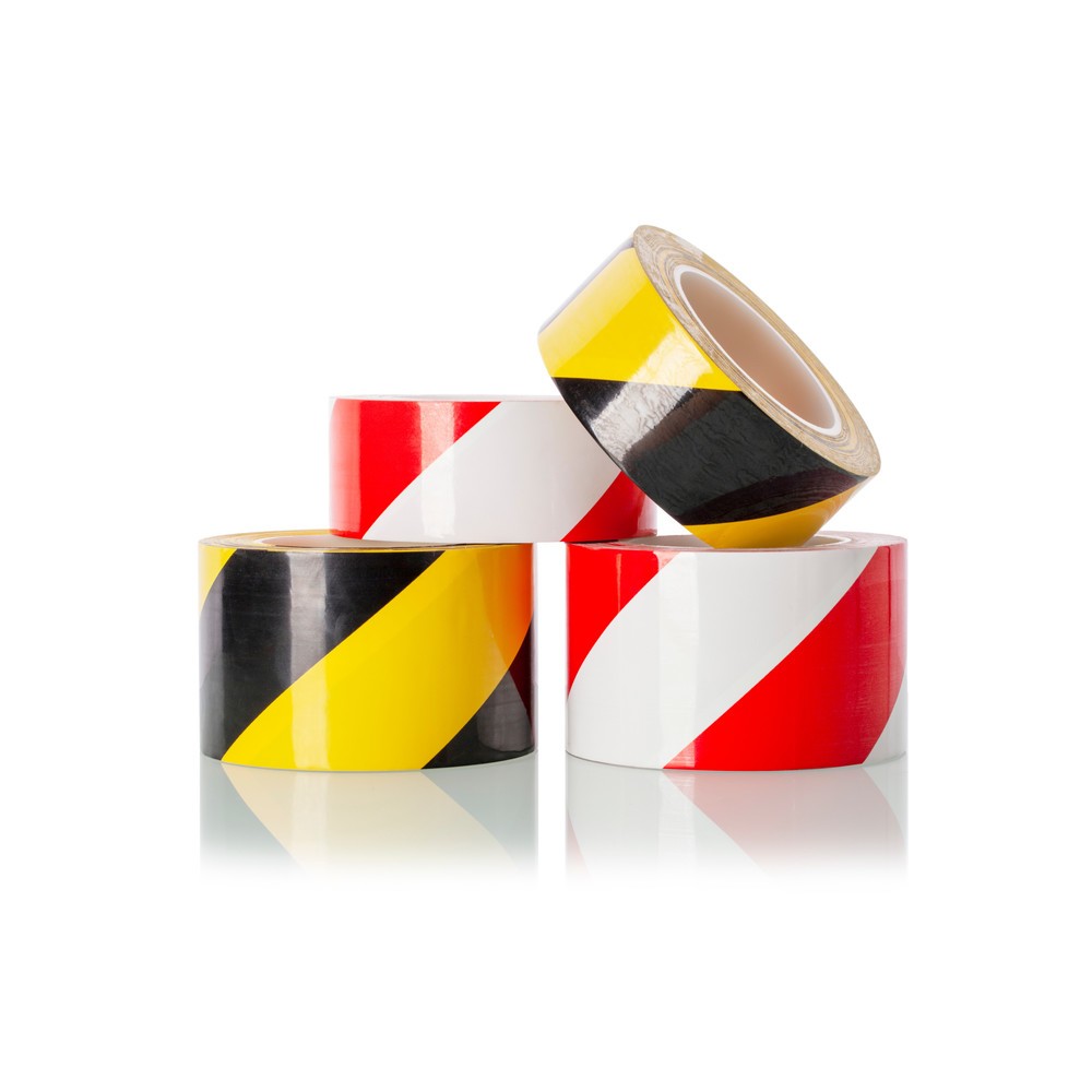 Produktabbildung Nr. 2: A.M.P.E.R.E. Bodenmarkierungsband Traffic Tape Extra, Stärke 0,2 mm, Breite 50 mm, Länge 30 m, rot/weiß