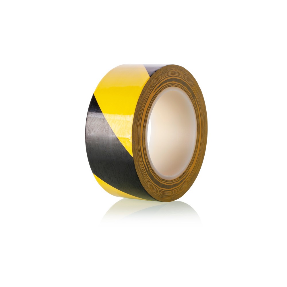 Produktabbildung Nr. 1: A.M.P.E.R.E. Bodenmarkierungsband Traffic Tape Extra, Stärke 0,2 mm, Breite 50 mm, Länge 30 m, gelb/schwarz