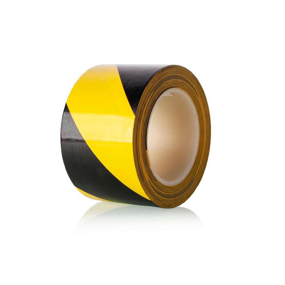 Produktabbildung Nr. 1: A.M.P.E.R.E. Bodenmarkierungsband Traffic Tape Extra, Stärke 0,2 mm, Breite 75 mm, Länge 30 m, gelb/schwarz