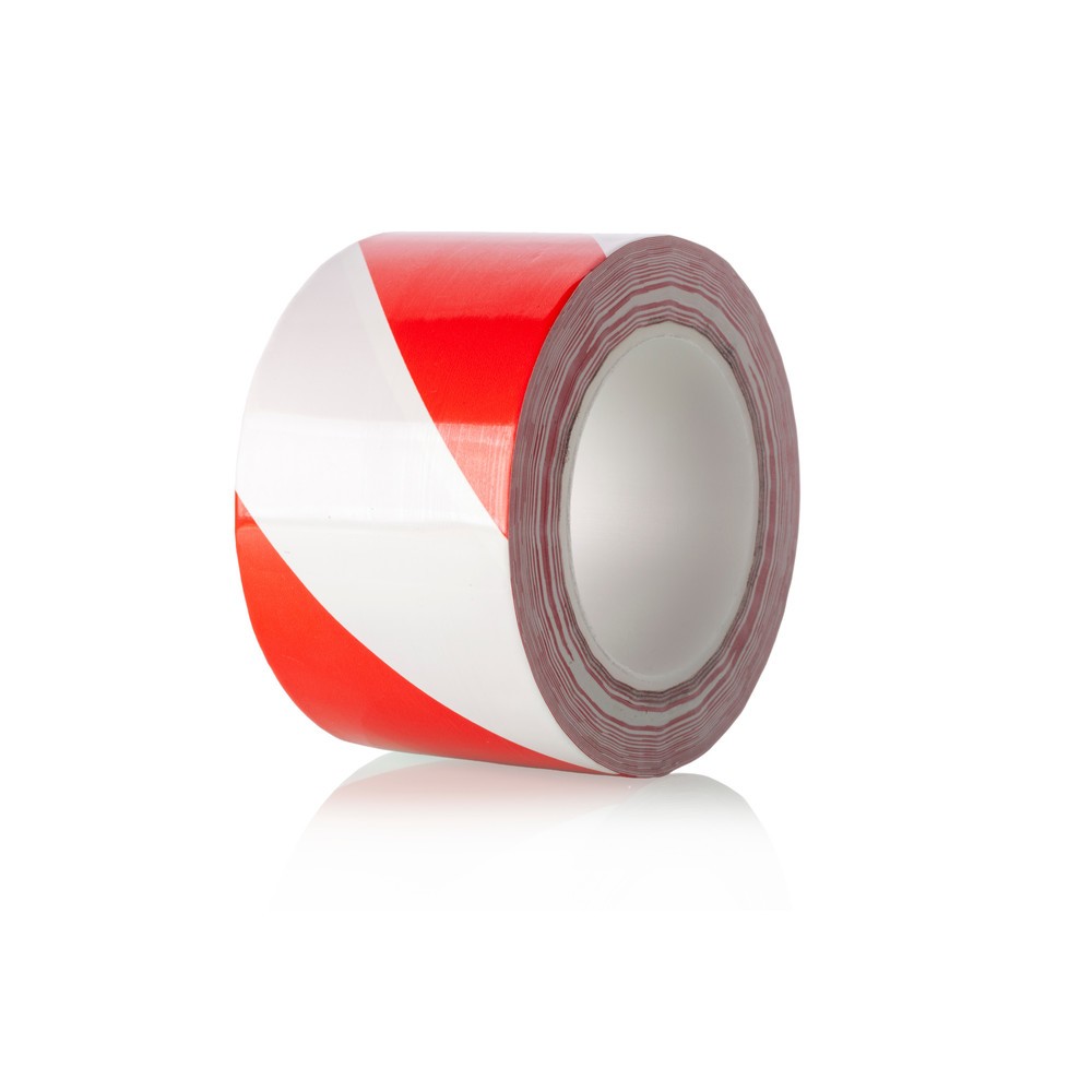 Produktabbildung Nr. 1: A.M.P.E.R.E. Bodenmarkierungsband Traffic Tape Extra, Stärke 0,2 mm, Breite 75 mm, Länge 30 m, rot/weiß