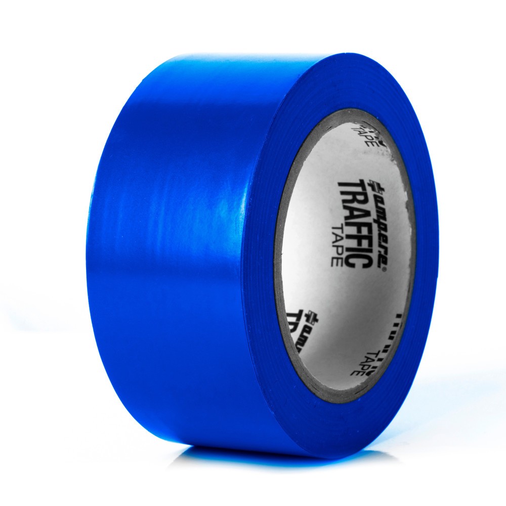 Produktabbildung: A.M.P.E.R.E. Bodenmarkierungsband Traffic Tape Standard, Breite 50 mm, Stärke 0,15 mm, Länge 33 m, blau