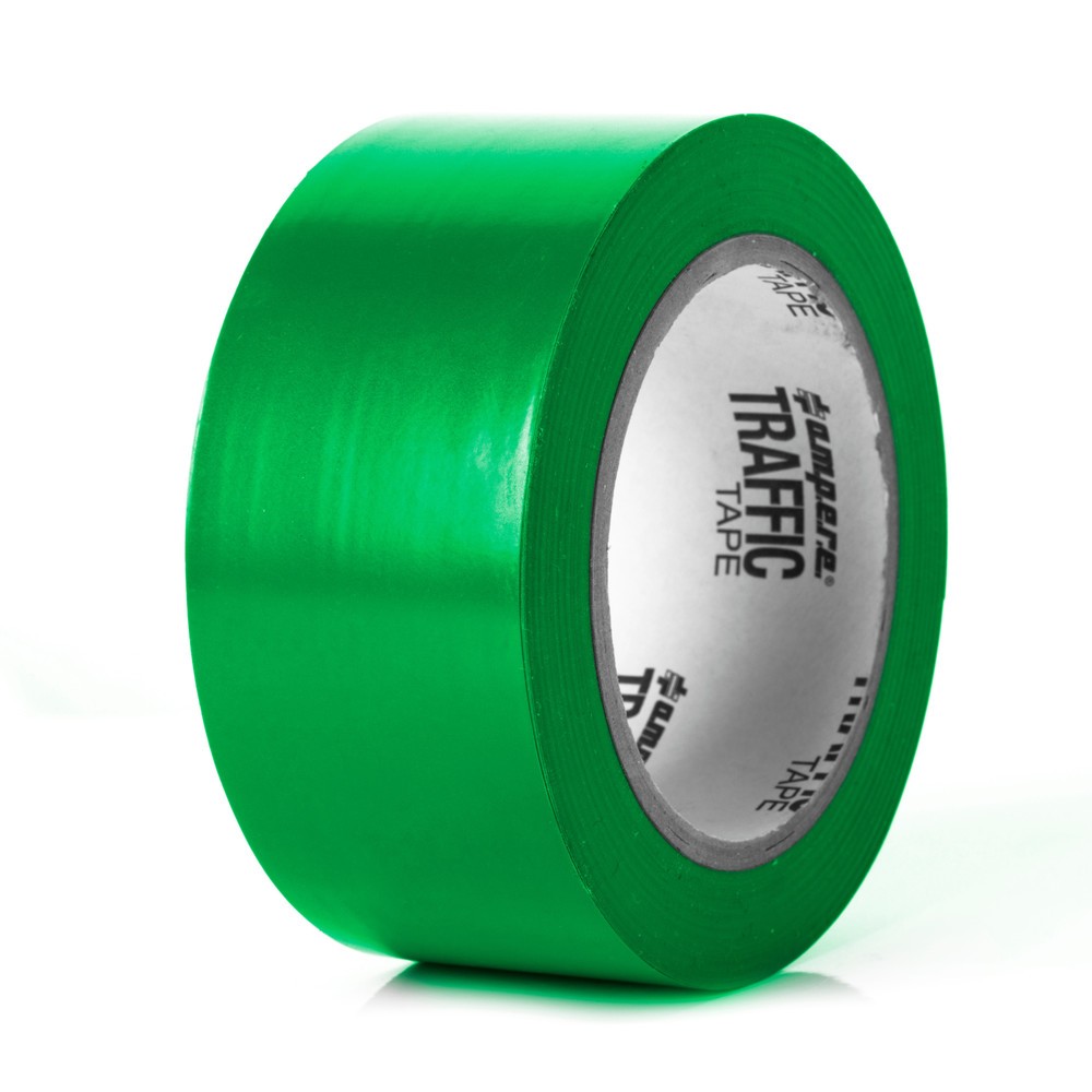 Produktabbildung Nr. 1: A.M.P.E.R.E. Bodenmarkierungsband Traffic Tape Standard, Breite 50 mm, Stärke 0,15 mm, Länge 33 m, grün