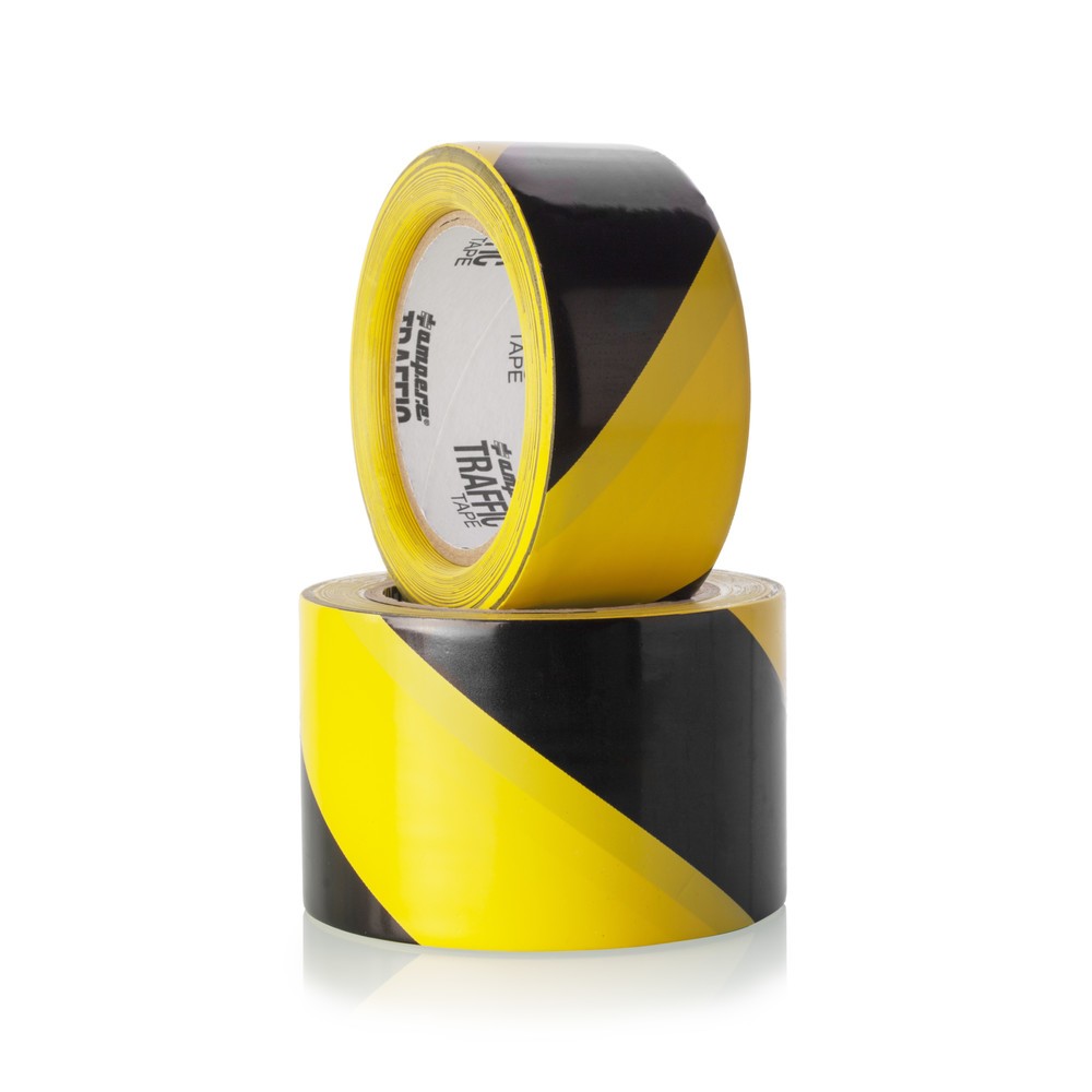 Produktabbildung Nr. 2: A.M.P.E.R.E. Bodenmarkierungsband Traffic Tape Standard, Breite 50 mm, Stärke 0,15 mm, Länge 33 m, gelb/schwarz