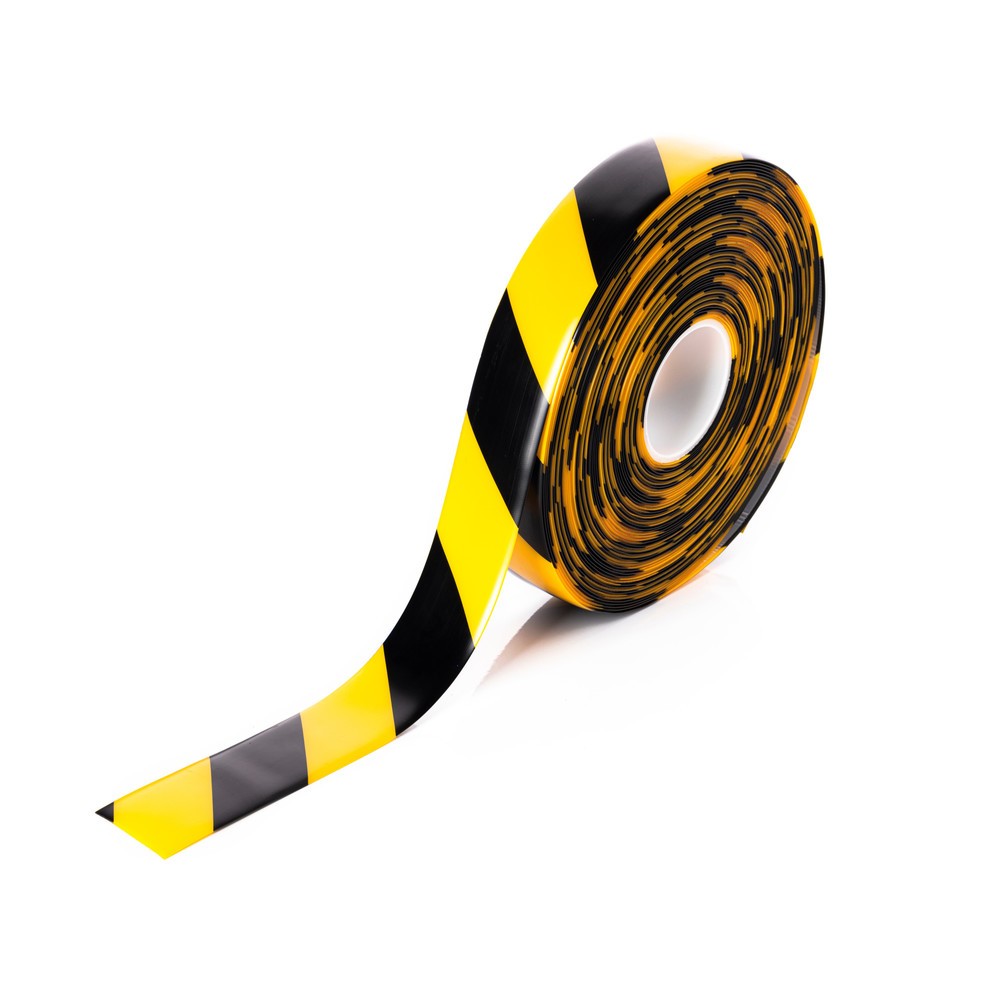 Produktabbildung: A.M.P.E.R.E. Bodenmarkierungsband Traffic Tape Strong, Stärke 1,2 mm, Länge 30 m, gelb/schwarz
