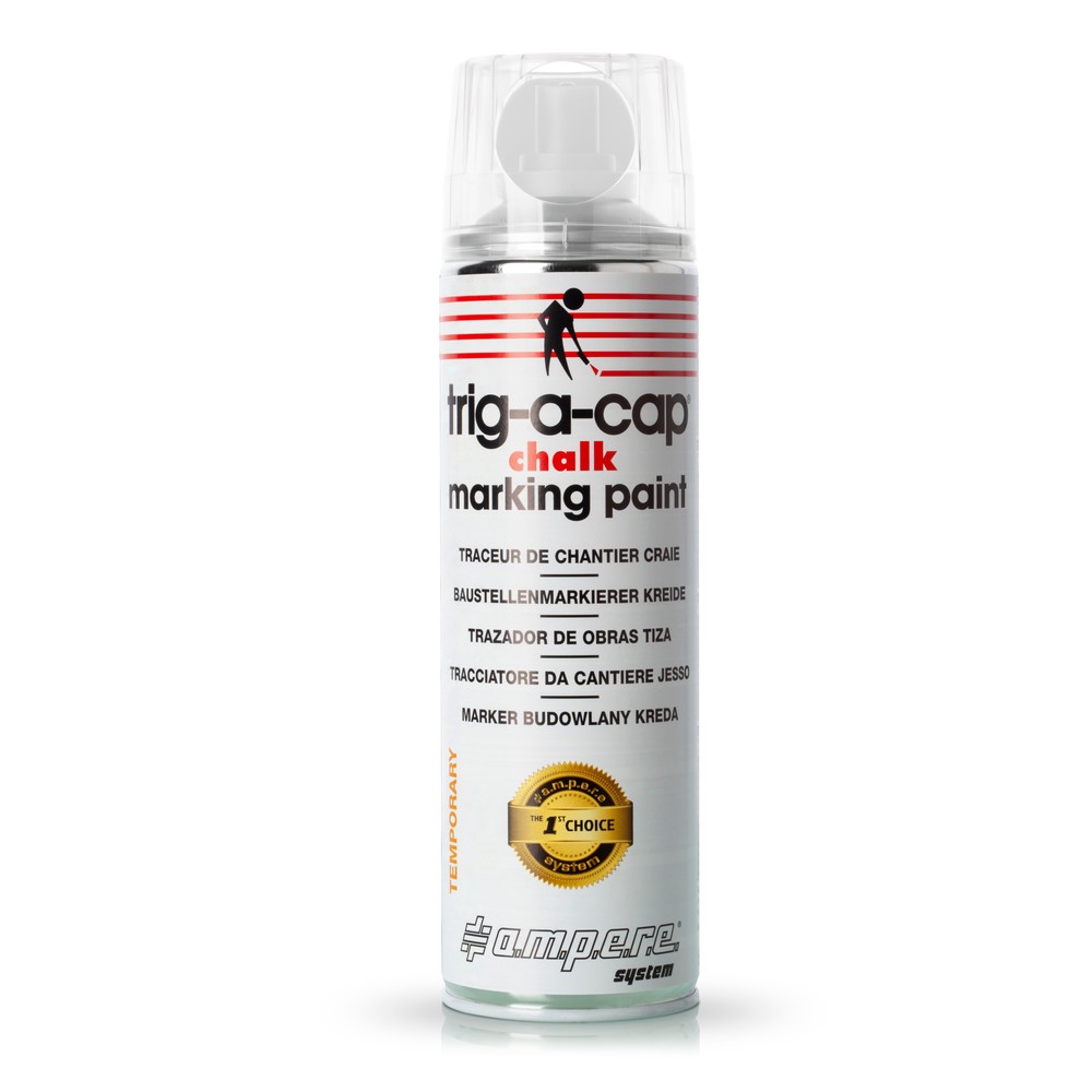 Produktabbildung: A.M.P.E.R.E. Kreidespray trig-a-cap® chalk, 500 ml, 12 Stk/VE, weiß
