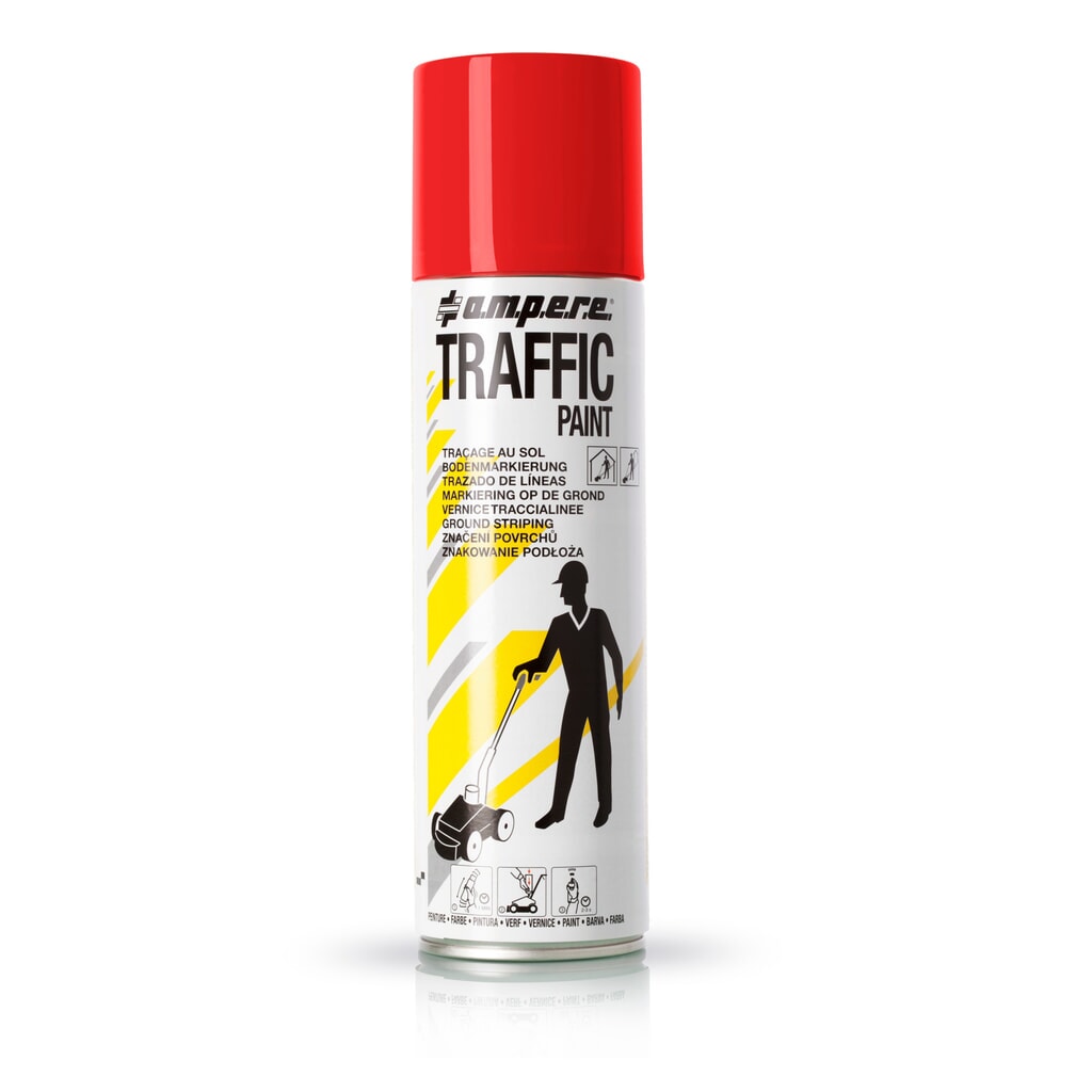 A.M.P.E.R.E. Markierfarbe TRAFFIC 0,5 l, rot Produktabbildung: A.M.P.E.R.E. Markierfarbe TRAFFIC 0,5 l, rot