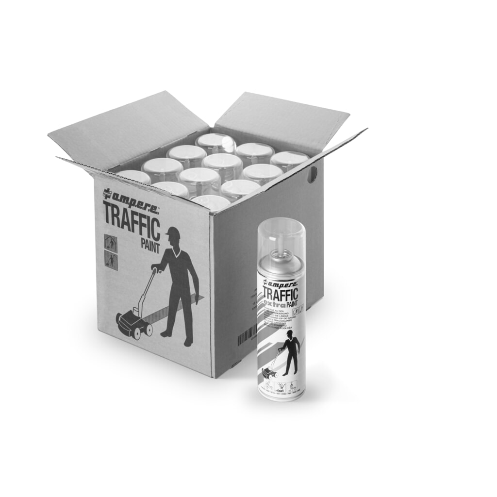 Produktabbildung: A.M.P.E.R.E. Markierfarbe TRAFFIC extra 0,5 l, weiß