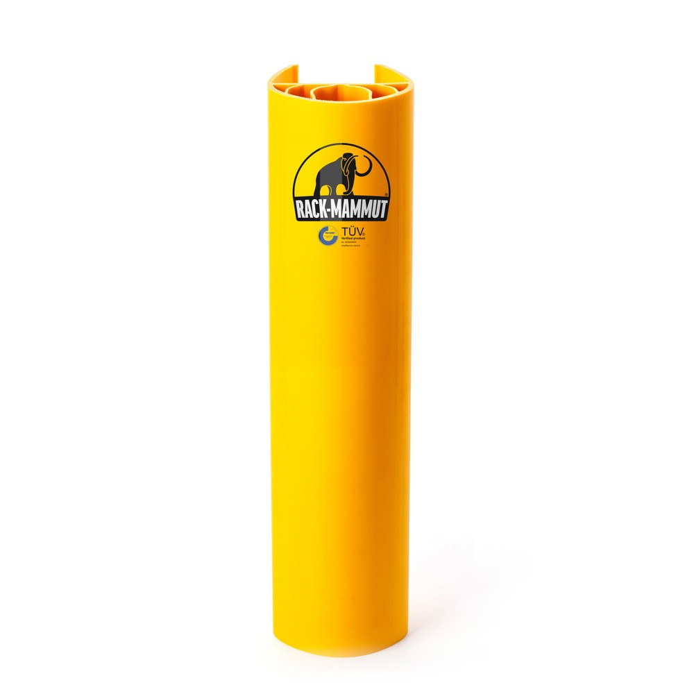 Obrázek produktu: A.M.P.E.R.E. Ochrana regálů Rack Mammut® proti najetí, z plastu, žlutá dopravní, model L, vnitřní rozměry VxŠ 600 x 110–130 mm