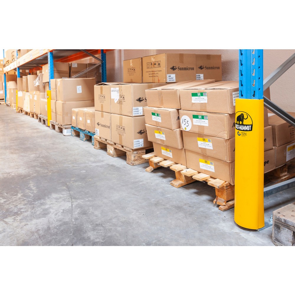 N° de l'image du produit 3 : A.M.P.E.R.E. Protection contre les chocs pour rayonnages Rack Mammut®, en plastique, jaune signalisation, modèle M, cote intérieure Hxl 600 x 90-110 mm