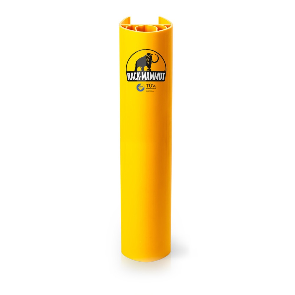 Illustration du produit: A.M.P.E.R.E. Protection contre les chocs pour rayonnages Rack Mammut®, en plastique, jaune sécurité, modèle S, dimensions intérieures H x l 600 x 70-89 mm