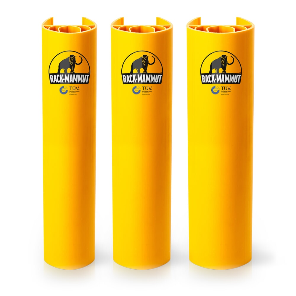 Immagine del prodotto n. 3: A.M.P.E.R.E. Protezione antiurto per scaffali Rack Mammut®, in materiale plastico, color giallo traffico, modello S, dimensioni interne AxP 600 x 70-89 mm