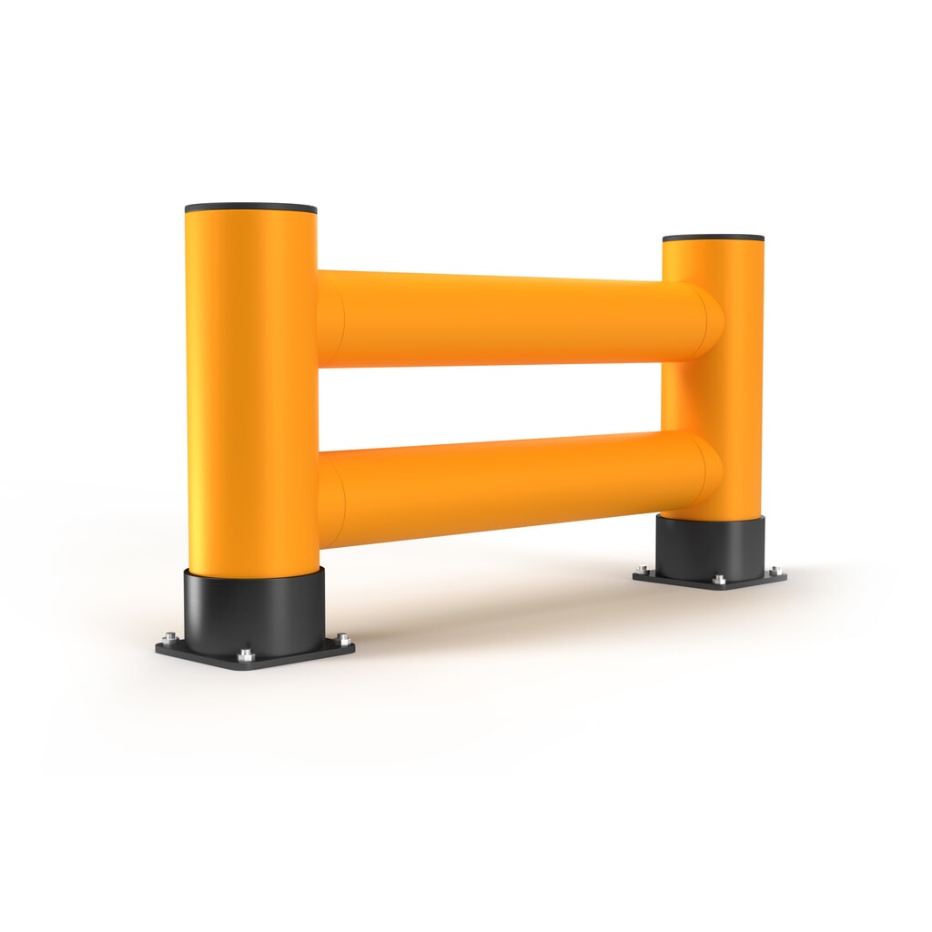 A.M.P.E.R.E. Regalendschutz Rack Mammut®, Doppelplanke, Länge 1.200 mm Produktabbildung: A.M.P.E.R.E. Regalendschutz Rack Mammut®, Doppelplanke, Länge 1.200 mm