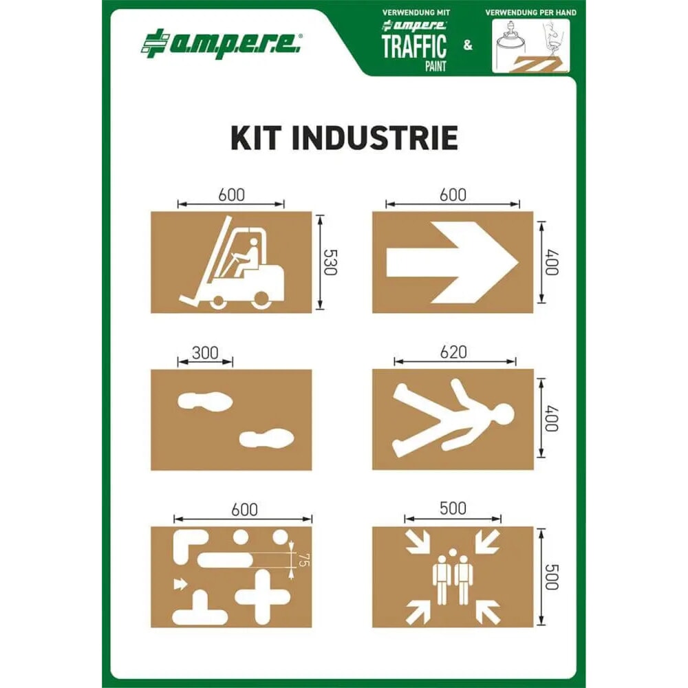 Produktabbildung: A.M.P.E.R.E. Schablonen-Set Industrie