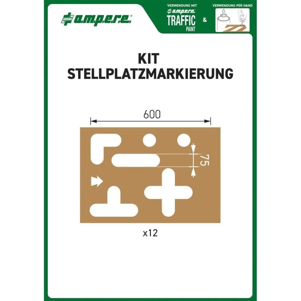 Produktabbildung: A.M.P.E.R.E. Schablonen-Set Stellplatzmarkierung