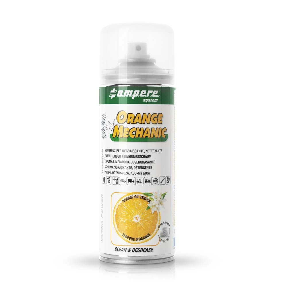 Immagine del prodotto: A.M.P.E.R.E. Schiuma detergente Orange Mechanic, sgrassante, 400 ml, 12 pz/SU
