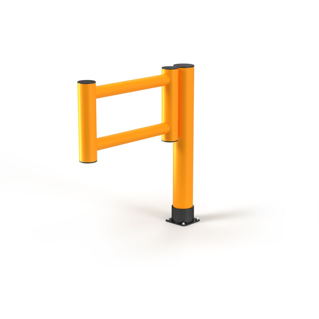 Produktabbildung: A.M.P.E.R.E. Schwingtür Rack Mammut® für Rammschutzgeländer Rack Mammut®, Innen- und Außenbereich Anschlag links, HxL 1.100 x 1.000 mm