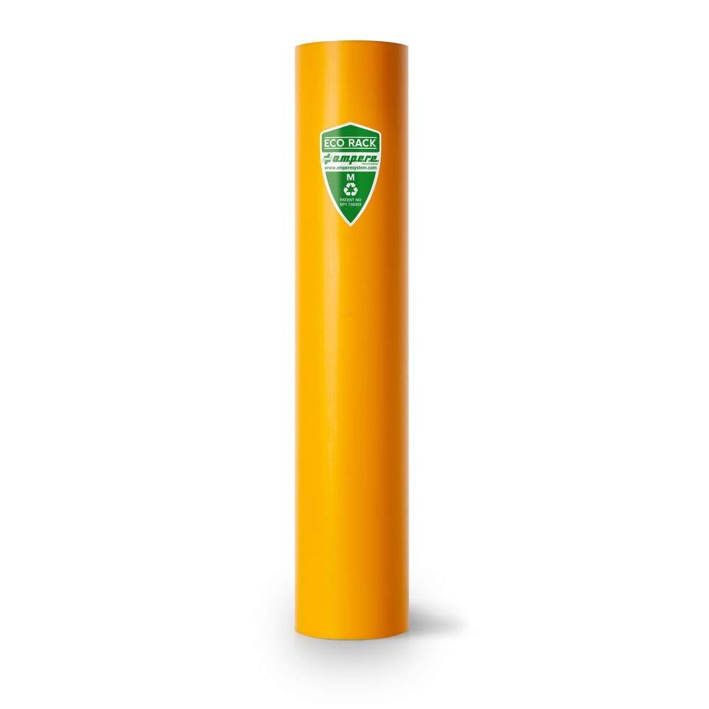 Zdjęcie produktu: A.M.P.E.R.E. Zabezpieczenie przed kolizją do regałów Eco Rack, wykonane z tworzywa sztucznego, model M, wymiary wewnętrzne wys. x szer. 600 x 88–100 mm