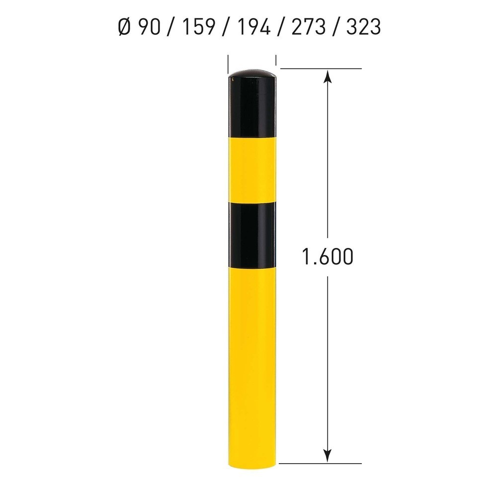 Productafbeelding nr. 5: Beschermpaal MORAVIA, voor verankeren in beton, voor buiten, hoogte 1.600 mm, Ø 273 mm