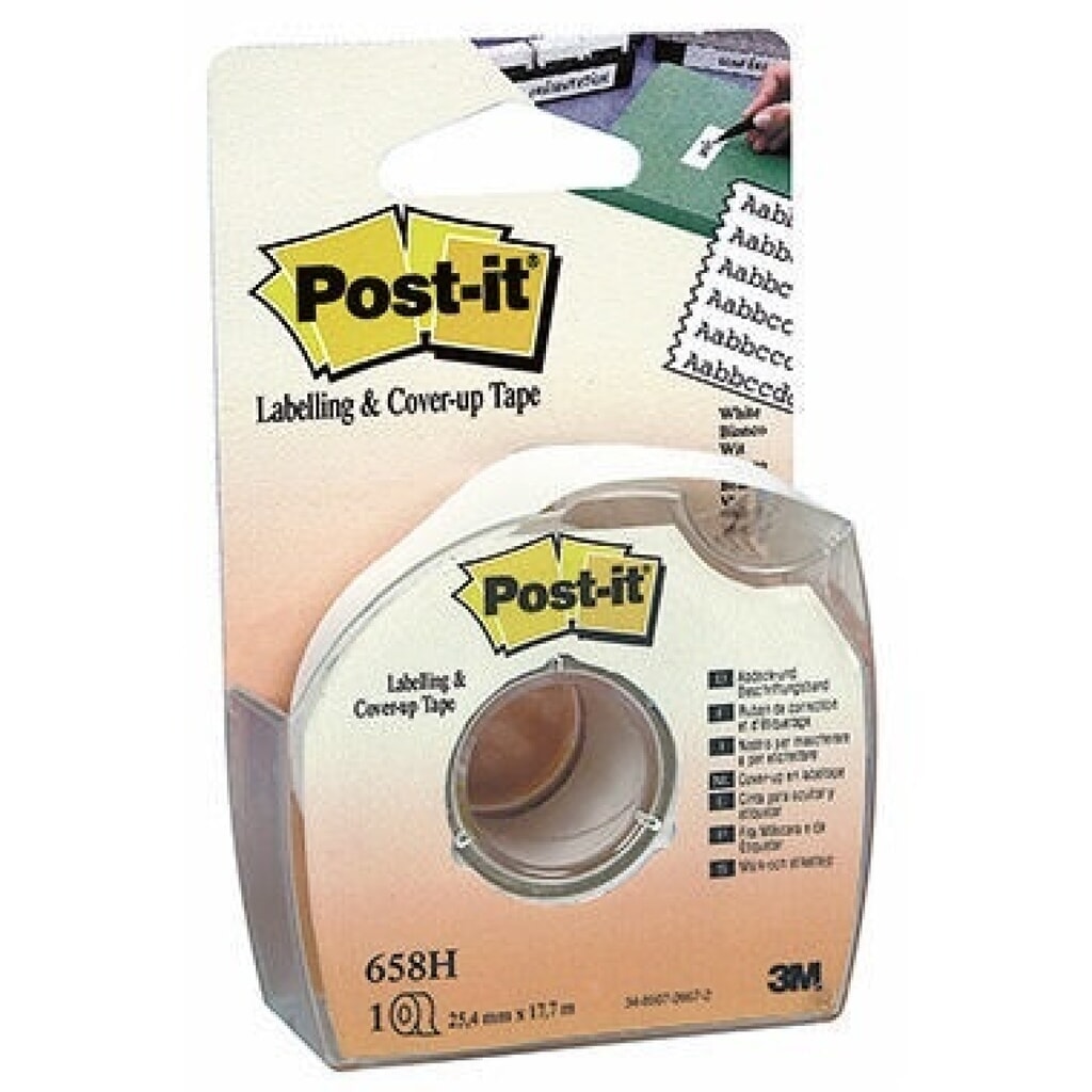 Post-it Korrekturband 658H 25,4mmx18m 8zeilig weiß Produktabbildung Nr. 1: Post-it Korrekturband 658H 25,4mmx18m 8zeilig weiß