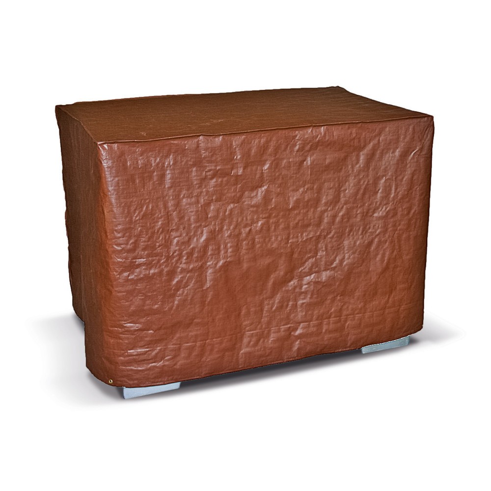 Produktabbildung: Abdeckhaube mit Saum und Ösen, HxBxT 950 x 1.250 x 850 mm, braun